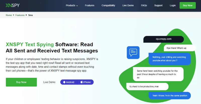 Xnspy text spying